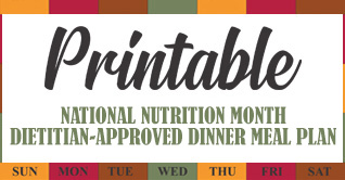 Printable Meal Plan