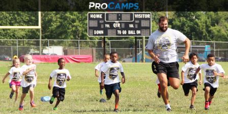 Kids running during a ProCamp event