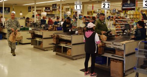 Checkout line at commissary Thumbnail