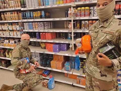 Airmen shopping at the Fort Lee Commissary Thumbnail