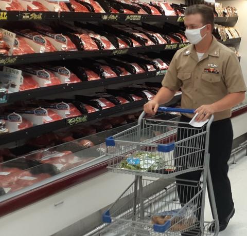 Marine shopping at Norfolk Commissary Thumbnail