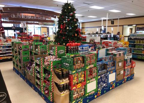 A Christmas display at the Fort Lee, Virginia, Commissary. Thumbnail