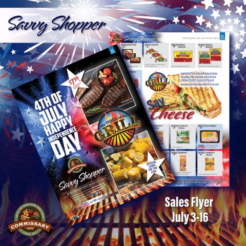 Commissary Sales Flyer graphic