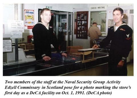 Sailors staff front end at Edzell, Scotland Commissary