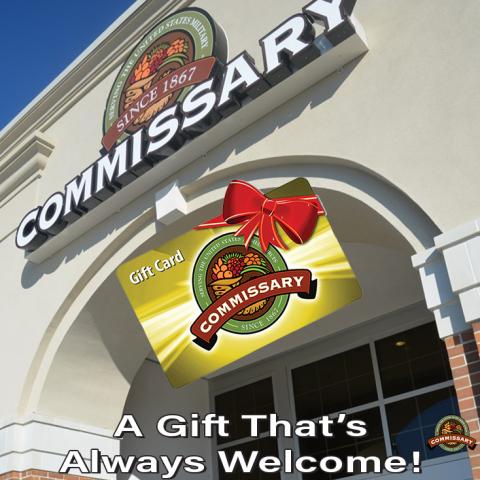 Commissary Gift card graphic