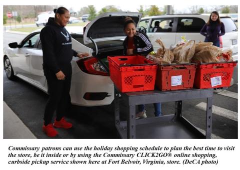 Curbside pickup at Fort Belvoir