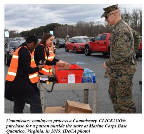 Commissary CLICK2GO purchase at Quantico