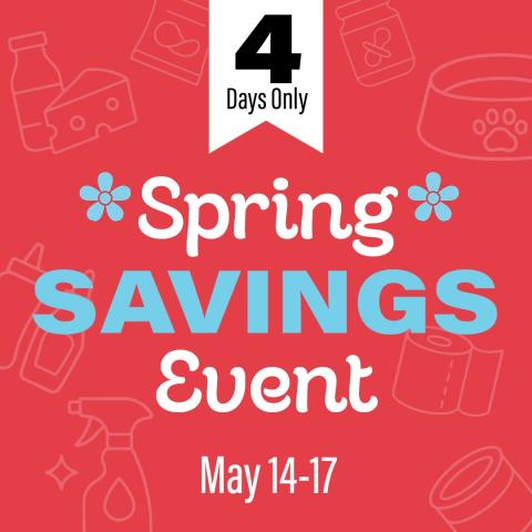 Spring Savings Event graphic