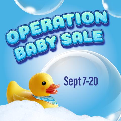 Stretch your budget with Operation Baby Sale Sept. 7–20